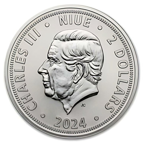 2024年 ニウエ 2ドル チェコ・ライオン 1オンス銀貨 純度 .999