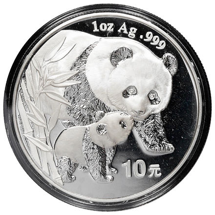 2004年1ozパンダ銀貨 2004年 中国パンダ銀貨（1オンス .999銀・オリジナルケース付