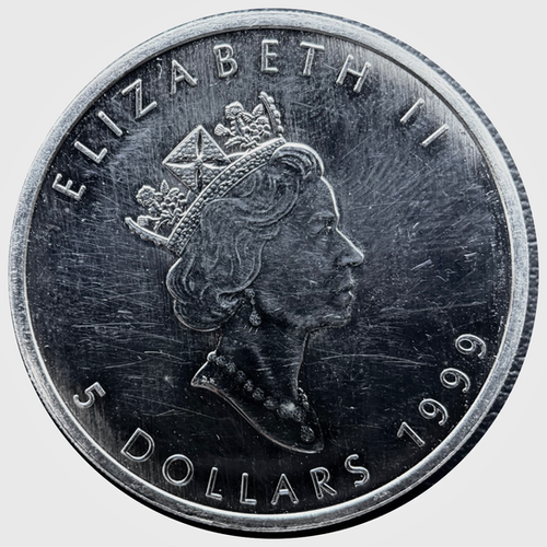 1999 カナダ メイプルリーフ銀貨 1オンス .9999 シルバー（Canadian