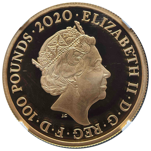 2020年 イギリス 100ポンド金貨 プルーフ ミュージック・レジェンズ