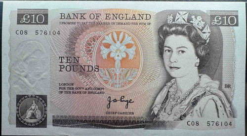 イギリス銀行 10ポンド紙幣（フローレンス・ナイチンゲール肖像