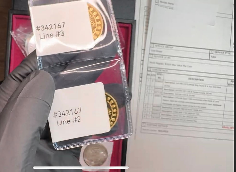Coin grading label