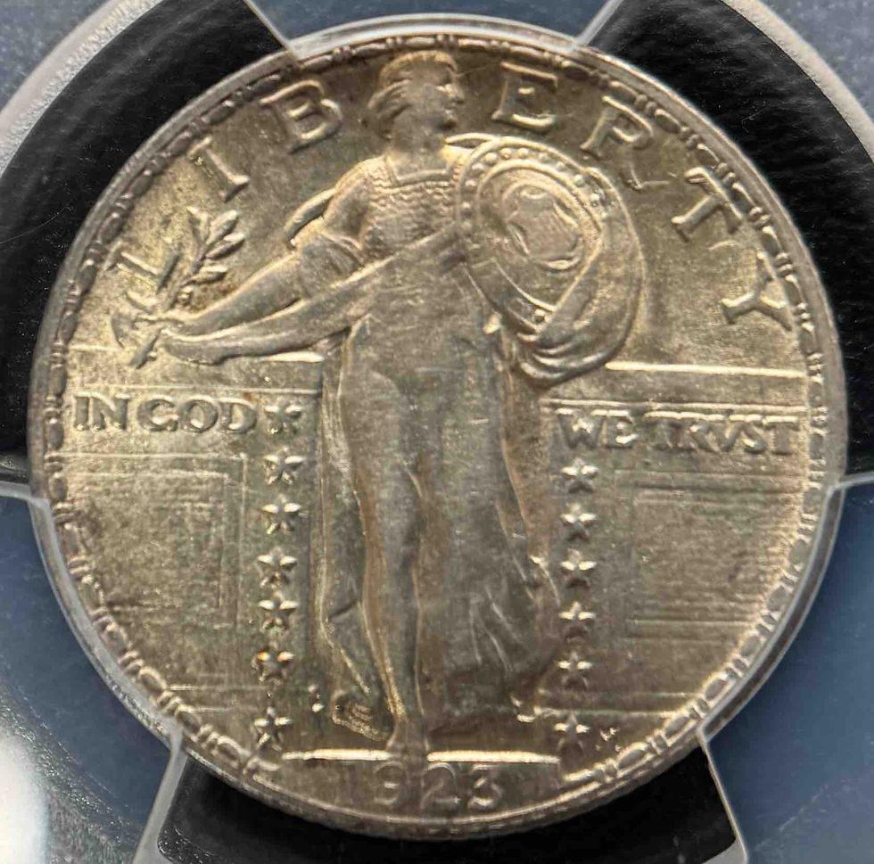 1923年 スタンディング・リバティ・クォーター銀貨PCGS AU 55 1923年 スタンディング・リバティ・クォーター銀貨PCGS AU 55