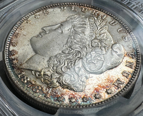 アメリカ モルガンダラー銀貨1878-s MS-64 PCGS トーンコイン