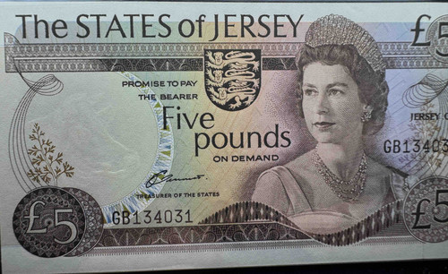 ジャージー政府発行 5ポンド紙幣（States of Jersey £5