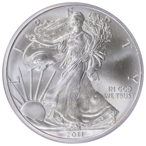 2011年 アメリカン・シルバーイーグル 25周年記念 PCGS MS70 First