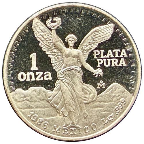 1986年 メキシコ 1オンス 銀貨 リベルタード .999シルバー