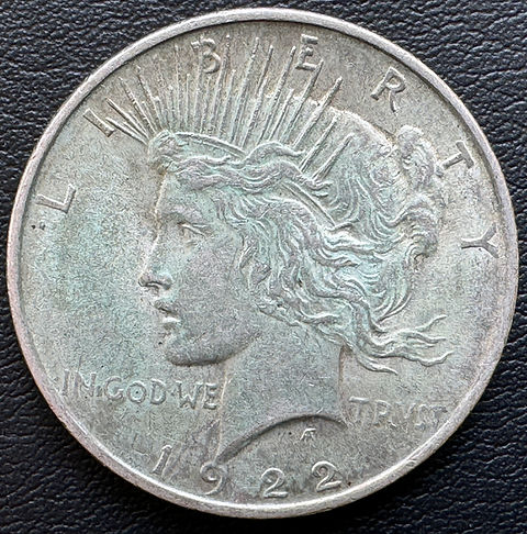 1922 年アメリカピースドル1$銀貨、旧硬貨 1922 年アメリカピースドル1$銀貨、旧硬貨 cleaned | GoldSilverJapan