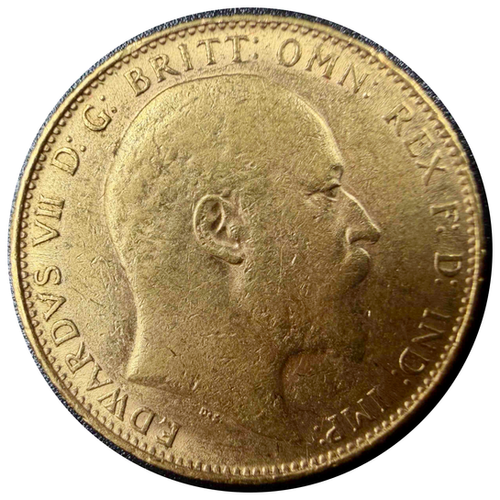イギリス エドワード7世 1908年 ソブリン 金貨 美品 1908年 イギリス 1ソブリン金貨 エドワード7世 セントジョージと
