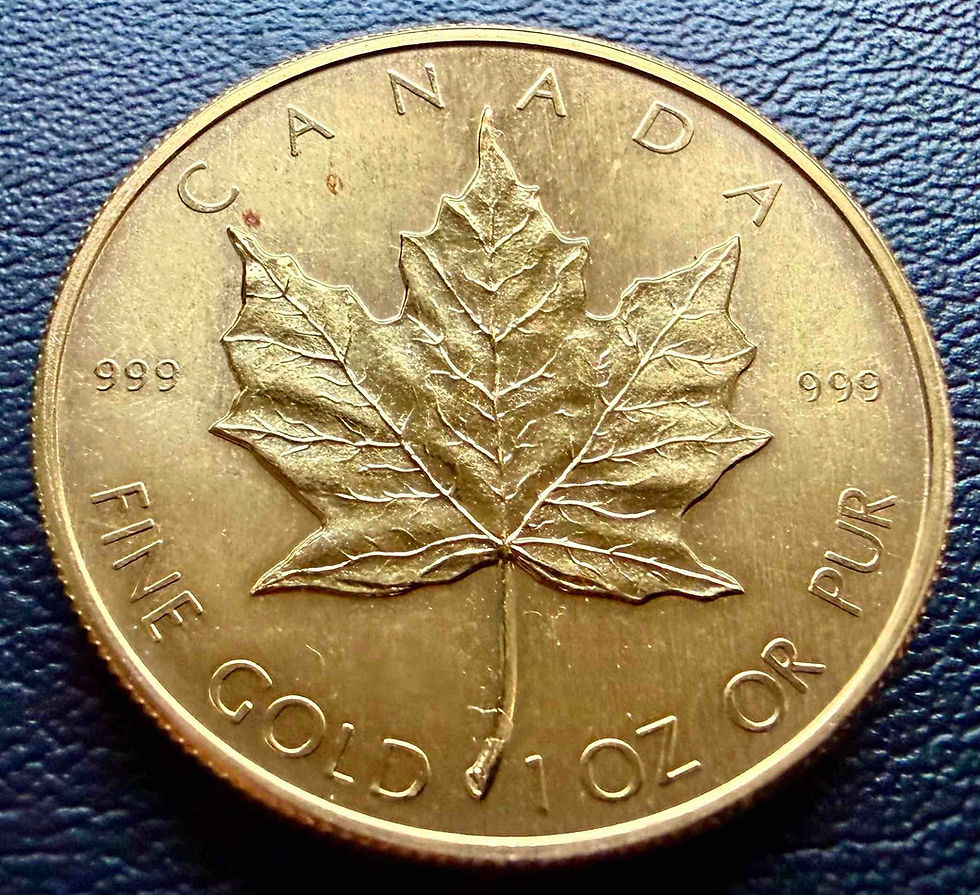 サムネイル： 1982年 カナダ メイプルリーフ金貨 1オンス 50ドル｜エリザベス2世・9999純金・初年度発行 世界初の純度9999金貨｜GoldSilverJapan 