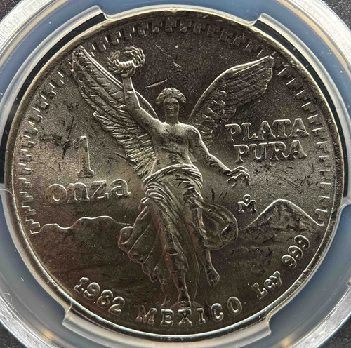 1982年 メキシコ リベルタード銀貨 PCGS MS64 | GoldSilverJapan