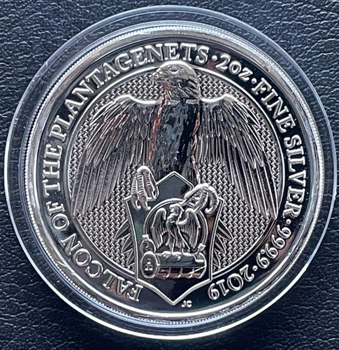 2019イギリス銀貨クィーンズビースト：プランタジネット2オンスケース  