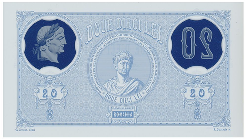 ルーマニア国立銀行 20レイ記念レプリカ紙幣 2021｜1881年発行初代20
