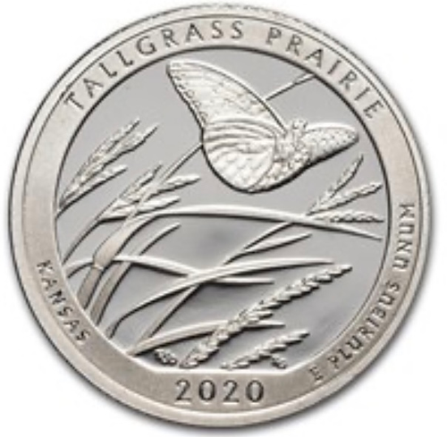 2020-S ATB クォーター「Tallgrass Prairie 」銀貨 プルーフ[purity