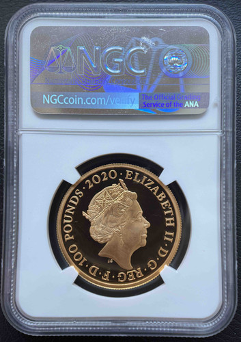 2020年 イギリス 100ポンド金貨 プルーフ ミュージック・レジェンズ