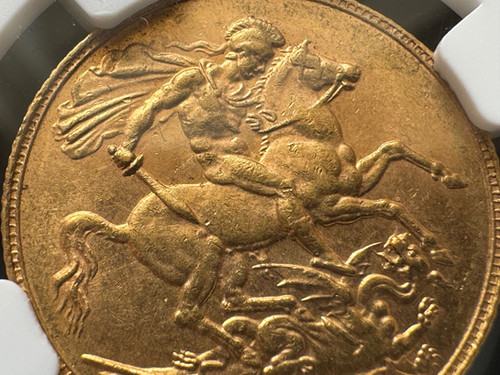 英国 エドワード7世像 1ソブリン金貨 1910年 NGC AU 55 | GoldSilverJapan