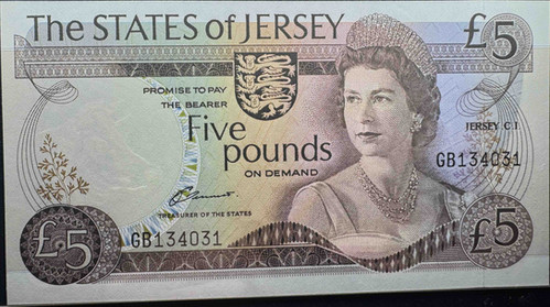 ジャージー政府発行 5ポンド紙幣（States of Jersey £5