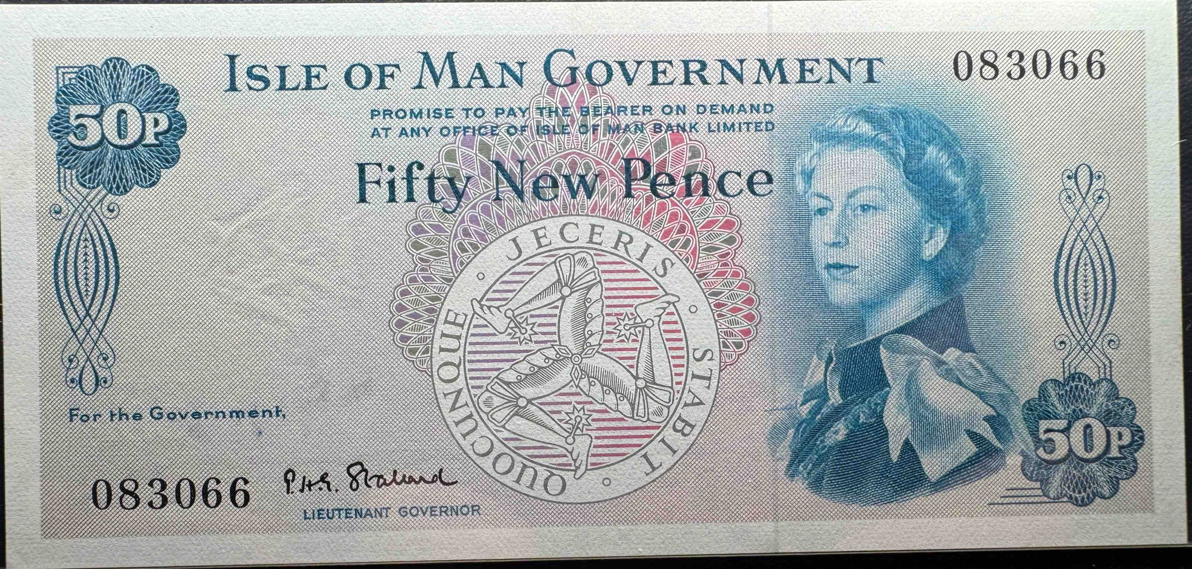 Isle of Man Government Fifty New Pence banknote