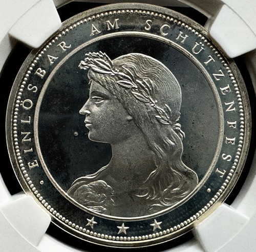 1988年 スイス射撃祭 50フラン 銀貨 NGC PF 66 ULTRA CAMEO