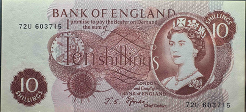 イングランド銀行 1967年10シリング紙幣（Bank of England Ten