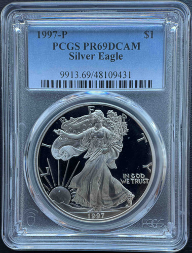 1997年 アメリカ合衆国 シルバーイーグル プルーフ銀貨【PCGS PR69DCAM