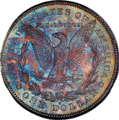 アメリカ モルガンダラー銀貨1878-s MS-64 PCGS トーンコイン