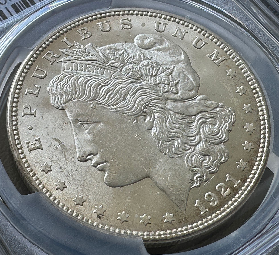 アメリカ モルガンダラー銀貨1921 PCGS MS 64
