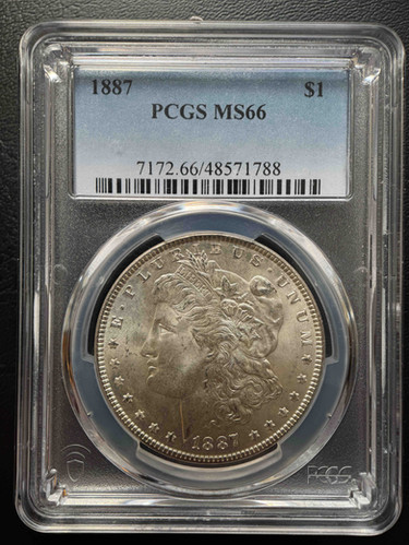 1887年 モルガンダラー 銀貨｜PCGS MS66 グレード｜アメリカ歴史を象徴