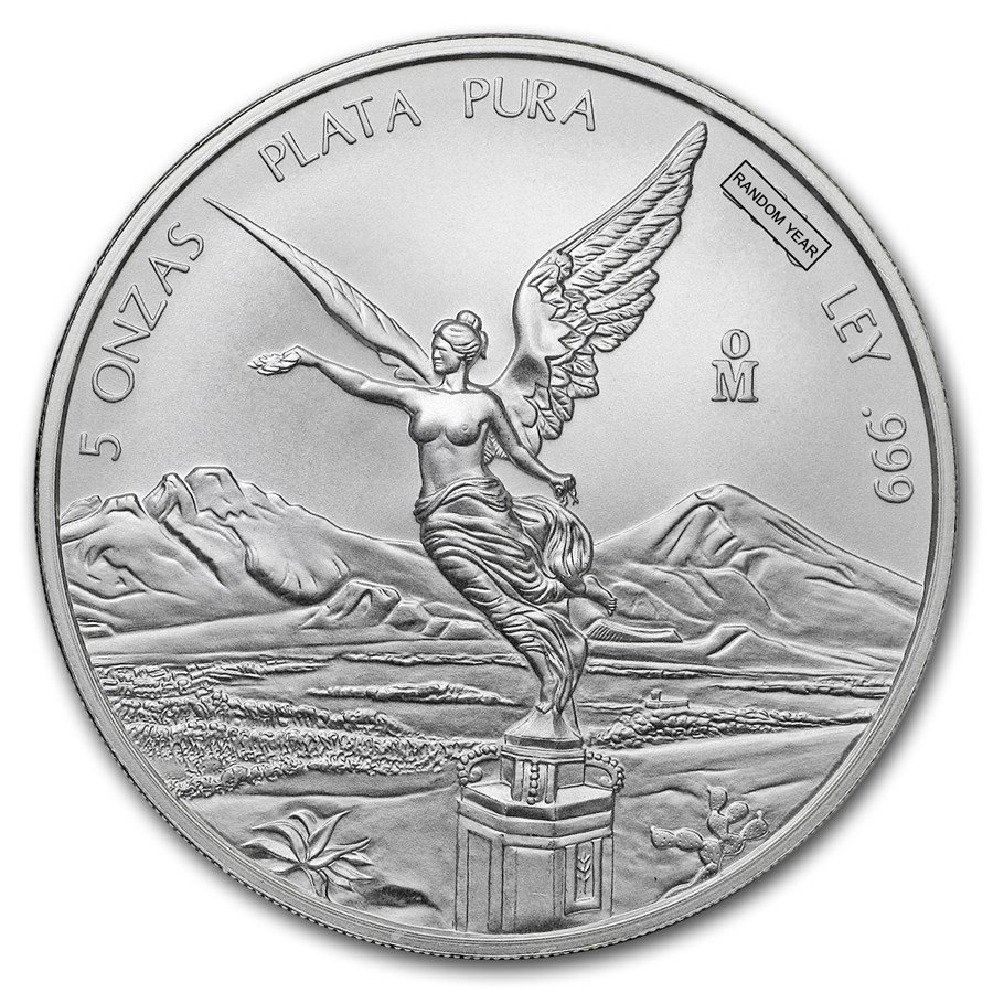 メキシコ合衆国 メキシコ リベルタド 銀貨 5オンス Mexico Libertad 5