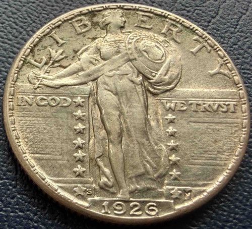 1926-S アメリカ 25セント銀貨 スタンディング・リバティ・クォーター