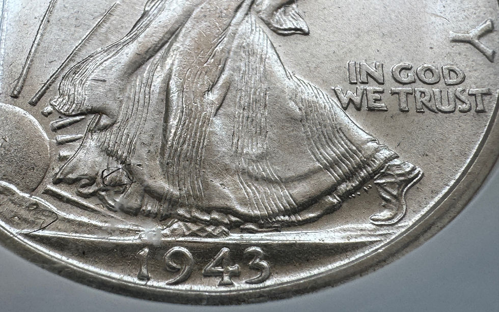 الصورة المصغرة: عملة فضية من فئة دورا S1/2، الولايات المتحدة الأمريكية، موديل 1943، رمز الحرية المتحركة NGC MS64