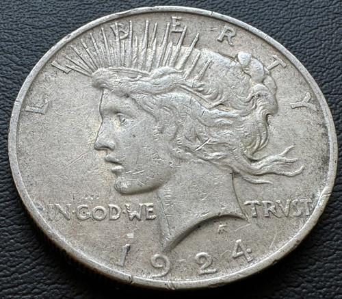 1924 年アメリカピースドル1$銀貨、旧硬貨 | GoldSilverJapan