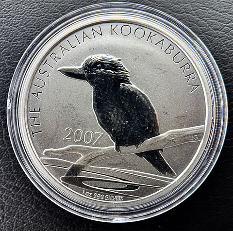 2007年 オーストラリア クッカバラ（カワセミ） 銀貨 1オンス 1ドル