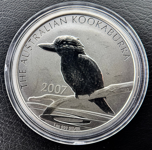 オーストラリア　パース造幣局　1オンス銀貨5枚　ナンバー付き　未開封　2007 2007年 オーストラリア クッカバラ（カワセミ） 銀貨 1オンス 1ドル
