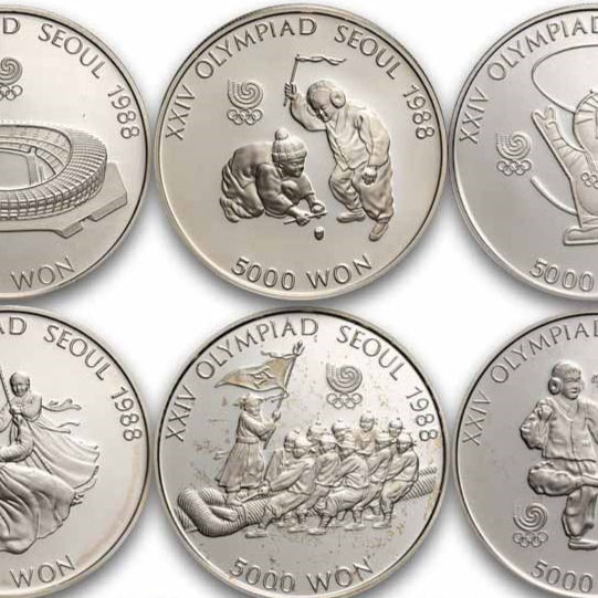 Buying Korean 5,000 won silver coin commemorating the 1988 Seoul