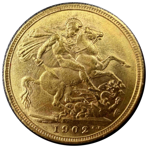 1902年 イギリス 1ソブリン金貨 エドワード7世 セントジョージ竜退治