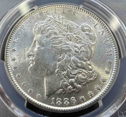 アメリカ　モルガンダラー銀貨1886 MS-65 PCGS アメリカ】1ドル 銀貨 モルガンダラー 1898 PCGS Genuine