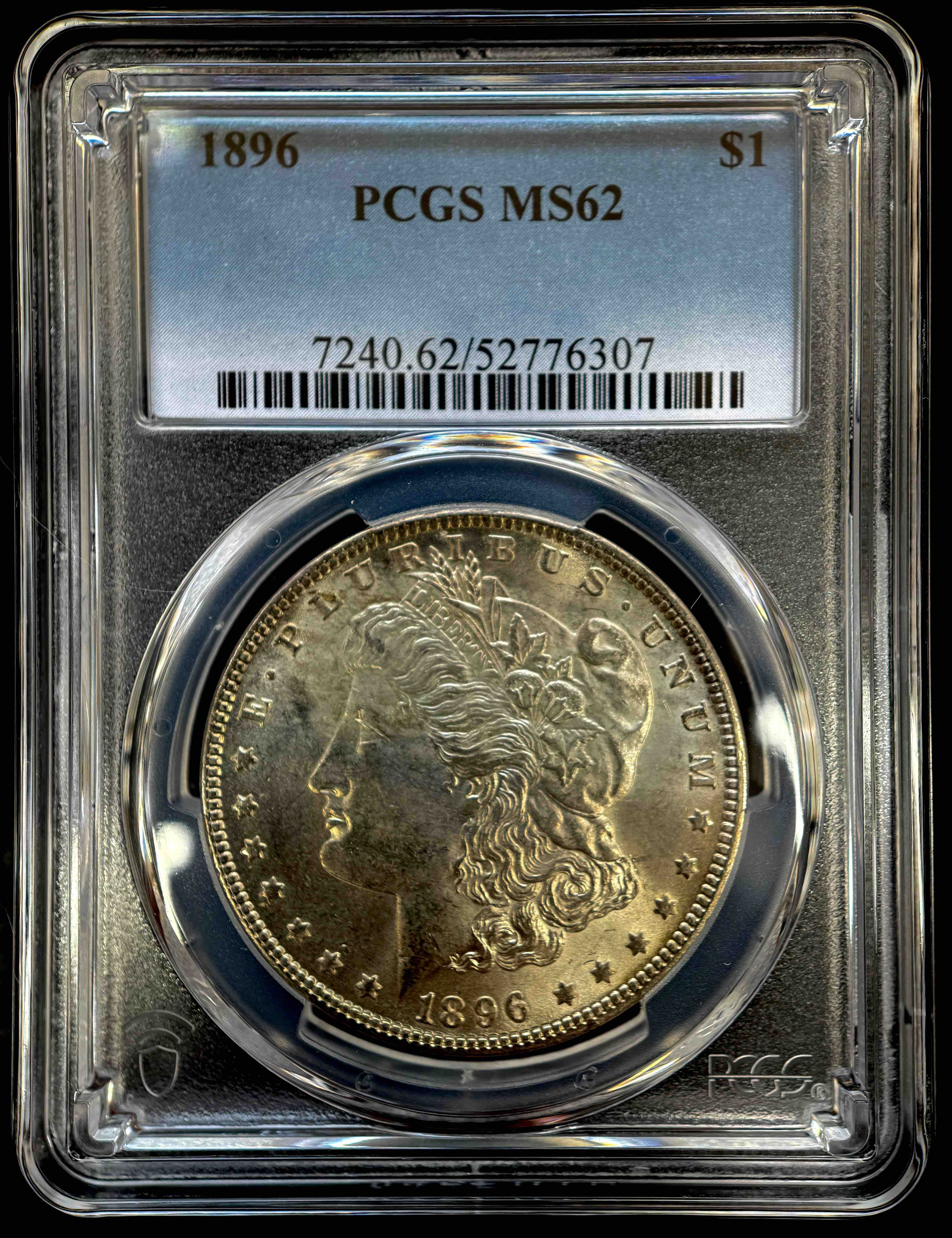 アメリカ モルガンダラー銀貨1896 MS-62 PCGS