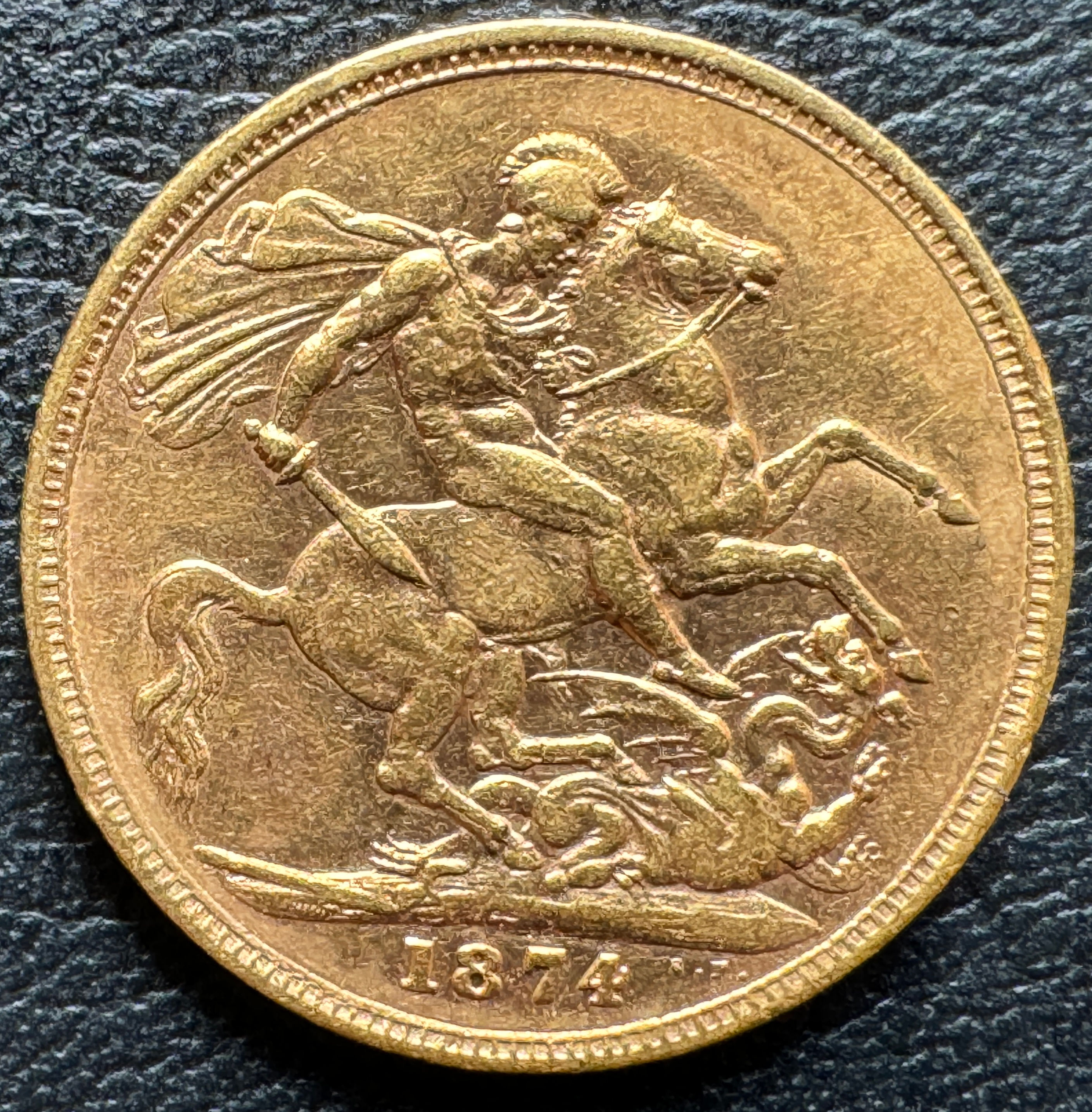 Victoria Young Sovereign Goldmünze 1874