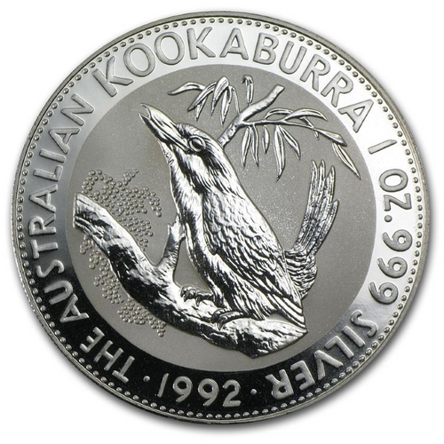 1992年 オーストラリア ワライカワセミ クッカバラ 銀貨 1オンス