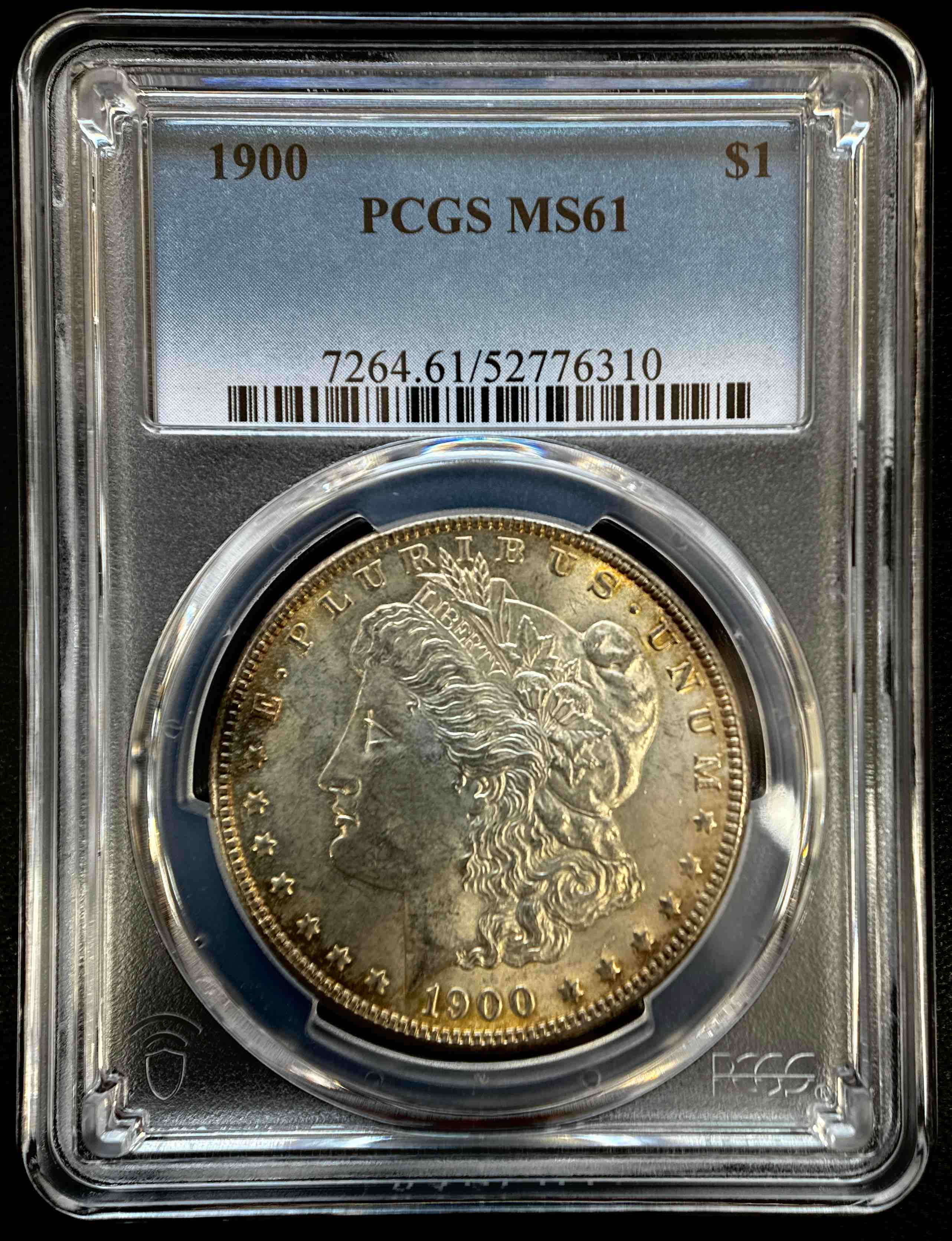 American Morgan Dollar Silver Coin 1900 MS-61 PCGS