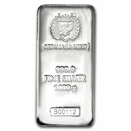 1KG ジャーマニア・ミント製 純銀 インゴット 9999[purity: 99.9