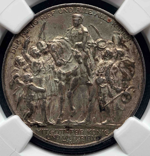 PCGS MS65 1913 ドイツ 諸国民戦争 3マルク銀貨 PCGS MS65 1913 ドイツ 諸国民戦争 3マルク銀貨 PCGS MS65 1913 ドイツ