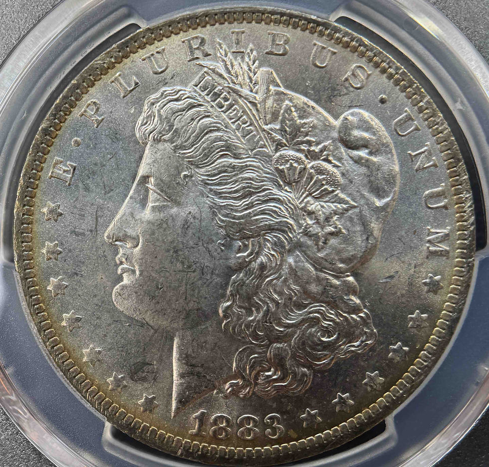 الصورة المصغرة: عملة فضية أمريكية من فئة دولار مورغان 1883 أو MS-63 PCGS
