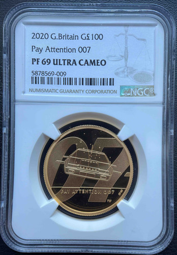 2020年 英国 100ポンド 金貨 ジェームズ・ボンド 007 “Bond, James