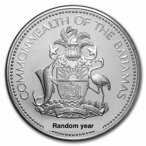 1974–1980 バハマ シルバー $5 銀貨 フランクリンミント製・1.2527