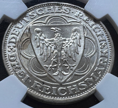 1927年 ドイツ 3マルク ブレーメン 銀貨 NGC MS 64 | GoldSilverJapan