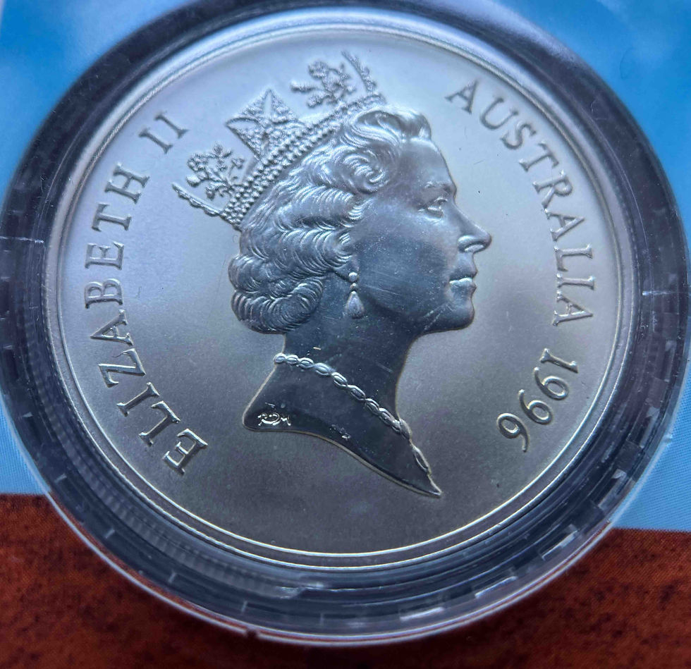 サムネイル： 1996年 オーストラリア シルバー・カンガルー 1ドル銀貨 オリジナル包装