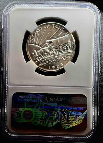 1928 Oregon Trail 50-cent Silver Commemorative Coin – NGC MS66 – A
