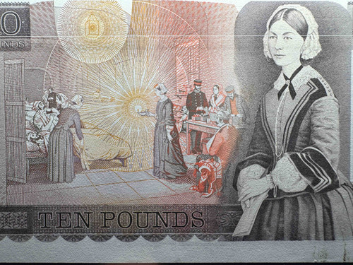 イギリス銀行 10ポンド紙幣（フローレンス・ナイチンゲール肖像